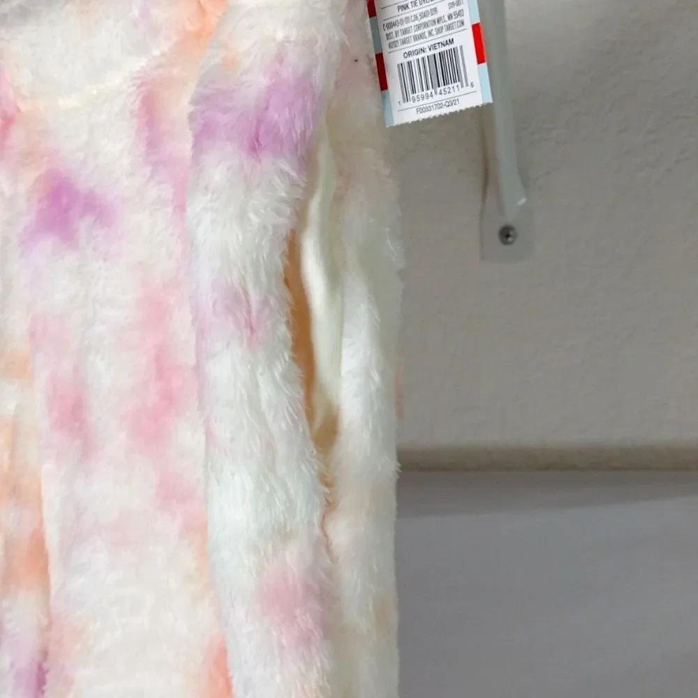 Girls Fuzzy Pink Tye Dye Pajama/Sweat Bottoms